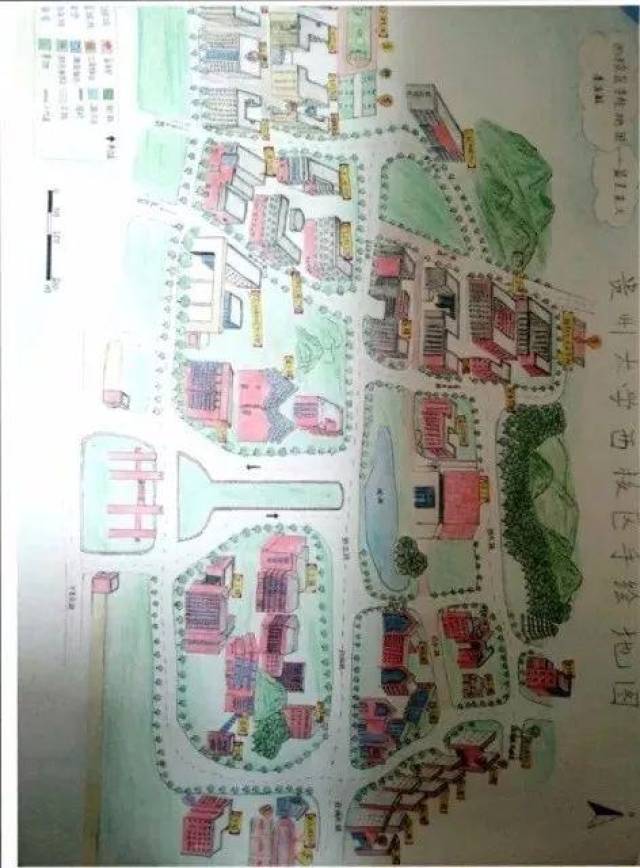 绝美手绘地图,带你畅游贵大!