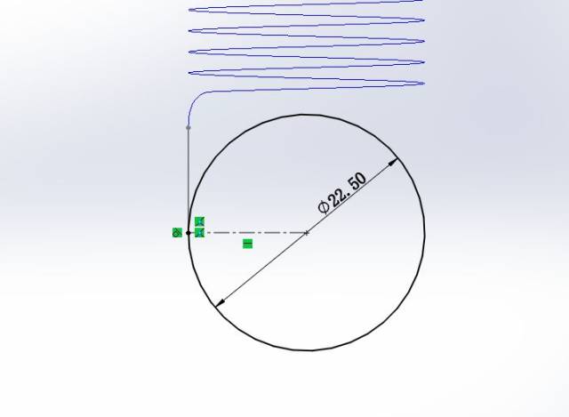 solidworks簡單建模:雙耳拉伸彈簧(螺旋線,套合樣條曲線)