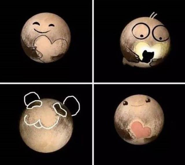 2015年7月 nasa在instagram上发布了一张冥王星图 并官方配文:"这颗矮