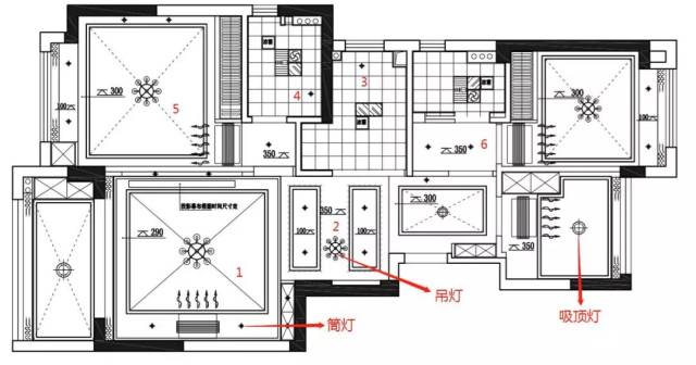 cad各种灯具平面图图片