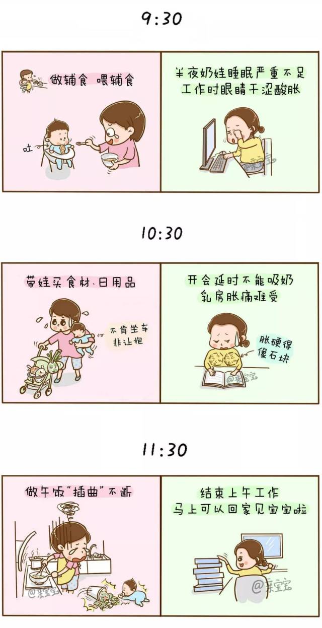 22张对比图:全职妈妈和职场妈妈的一天,谁更辛苦?真相令人心酸.