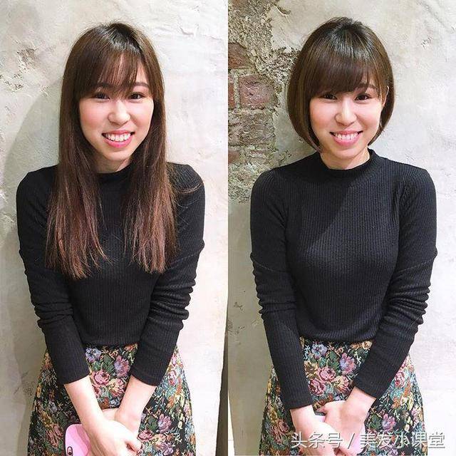 对比了才知道,短发能让你的脸型马上变小