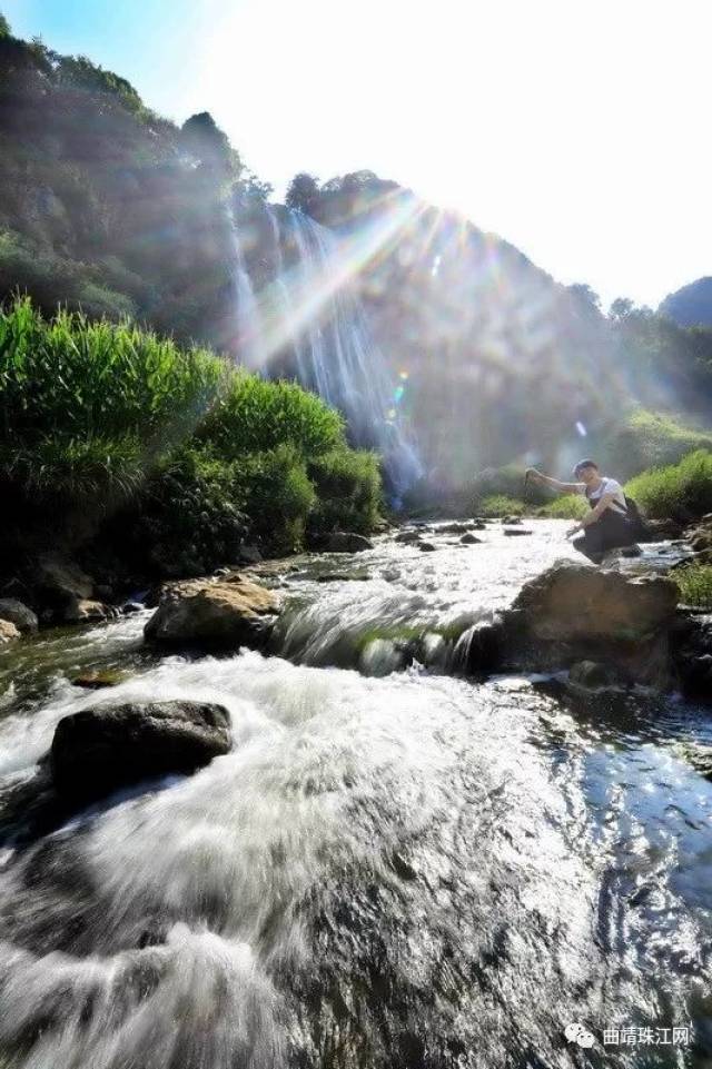 美丽曲靖富源第一瀑富村跌水瀑布