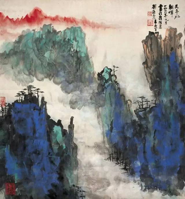 刘海粟山水：色彩绚丽，气格雄浑_搜狐网