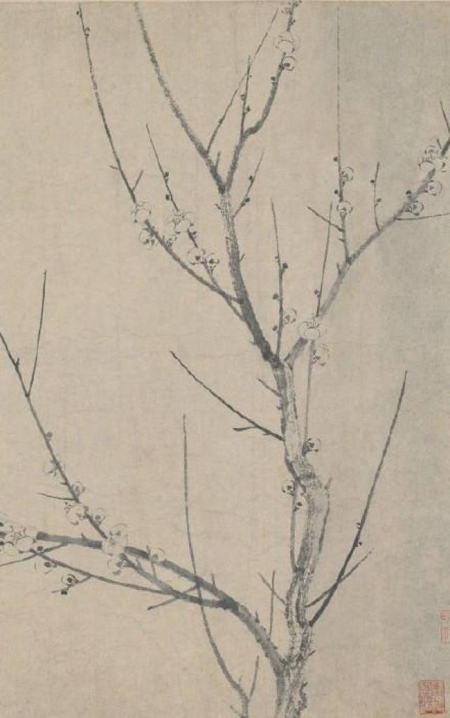 高清|北宋扬无咎《四梅花图卷》欣赏