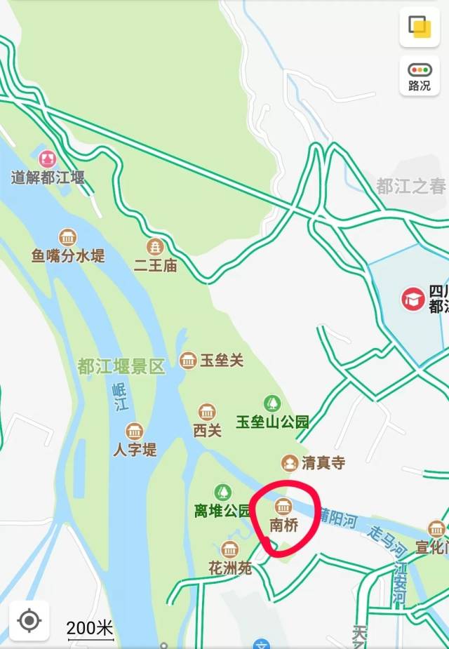都江堰赵公山路线图图片