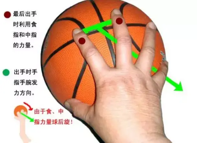 投篮手腕发力用力图解图片