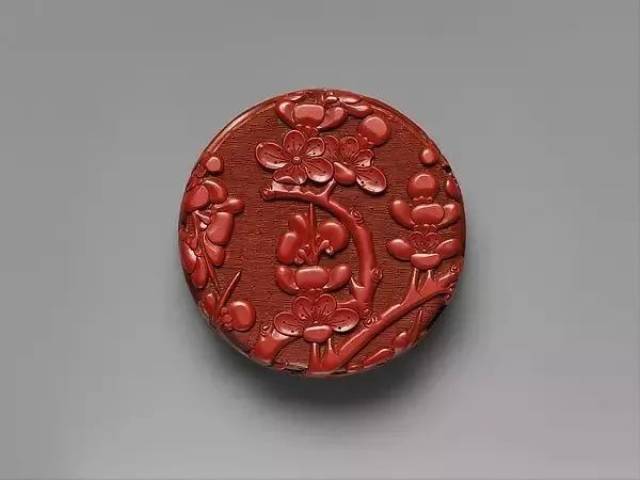 中国美術 唐物 古漆器 木胎紅漆線彫 仙桃紋 桃型盖盒 艺·工艺/大都会博物馆藏中国漆器