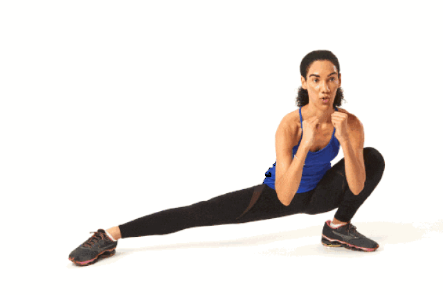 动作五:侧弓箭步