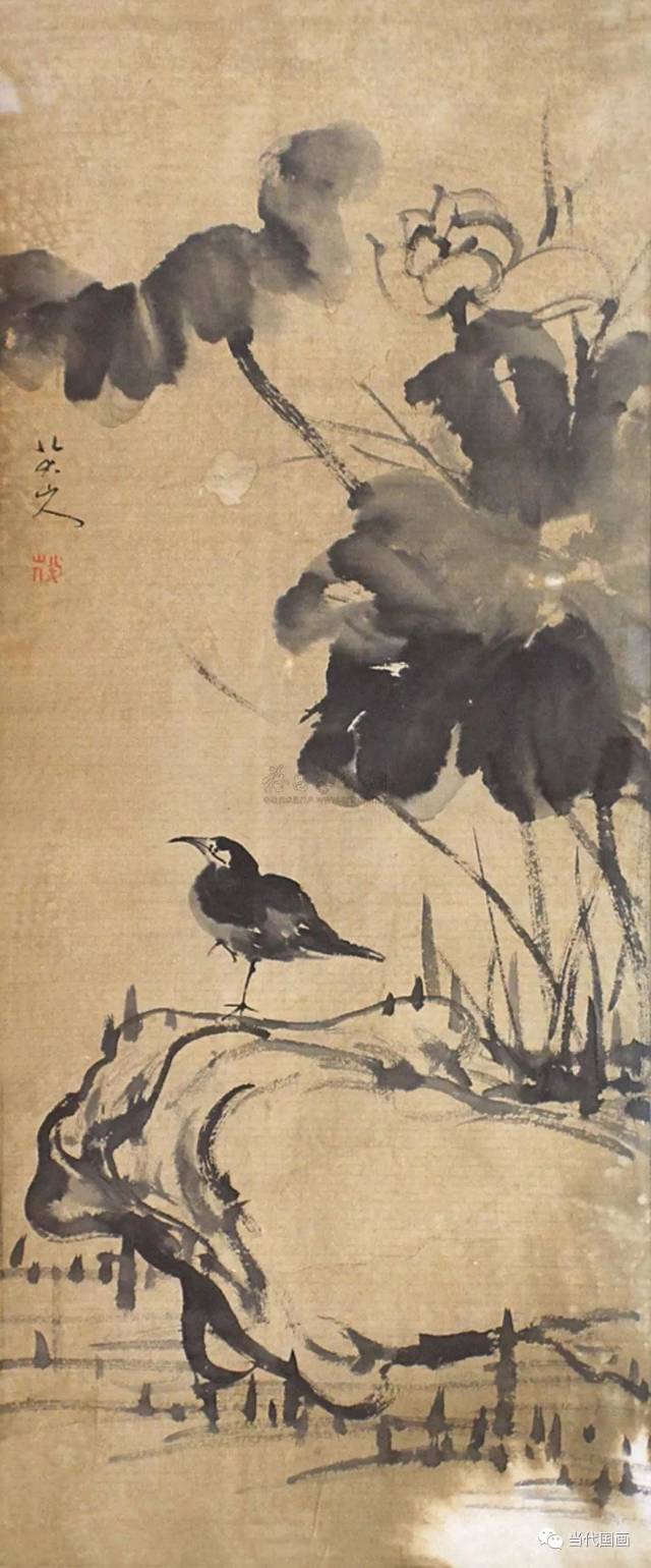 齐白石仿八大栖禽图 八大作品中蕴含着他的一生遭际感悟,也是中国画史