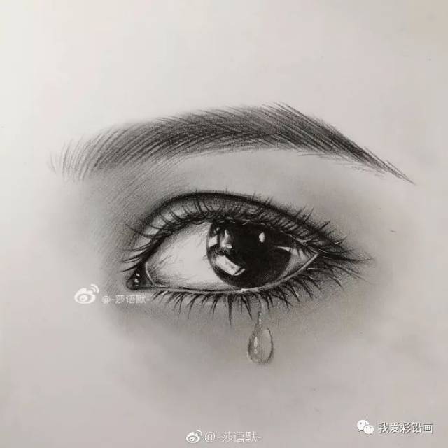 流泪的眼睛素描图片图片