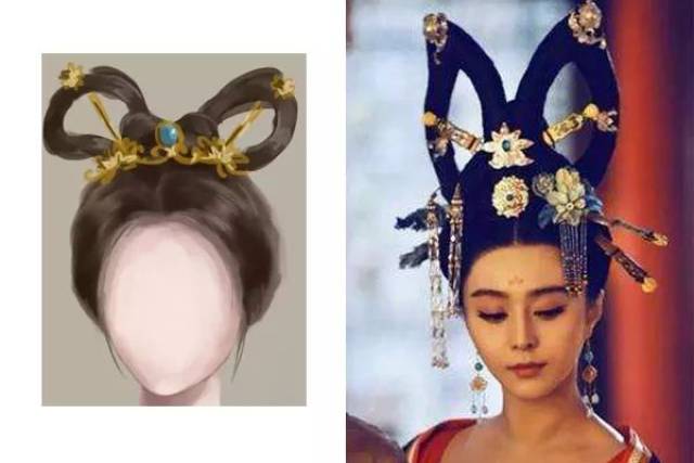 飞仙髻发型图片,垂云髻发型图片,百花髻发型图片_大山谷图库