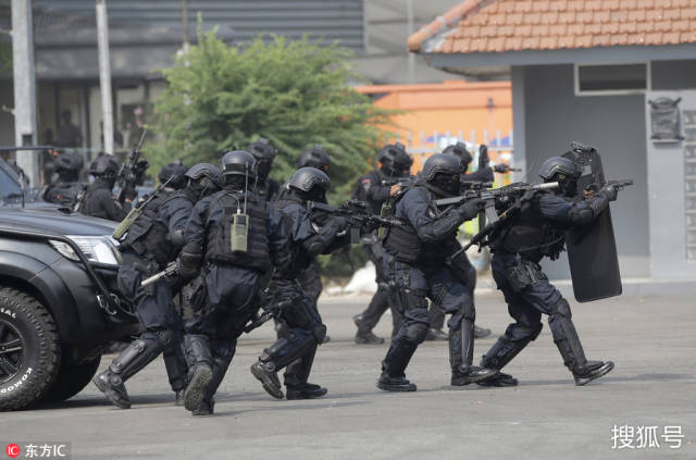 力保雅加达亚运会安全 印尼军警开展反恐演习