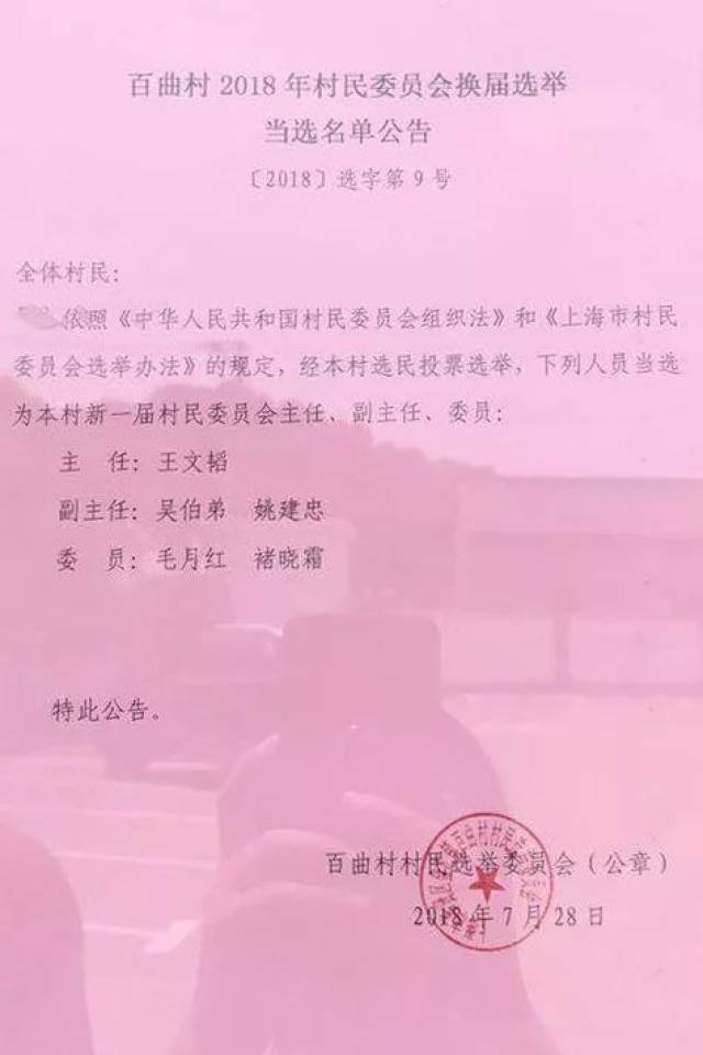 【喜讯】金汇镇顺利选出新一届村委会班子成员61名