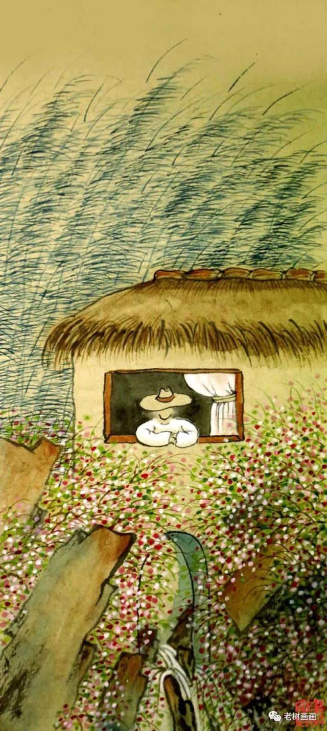 老树画画:人世百般纠结,此处一片清凉.