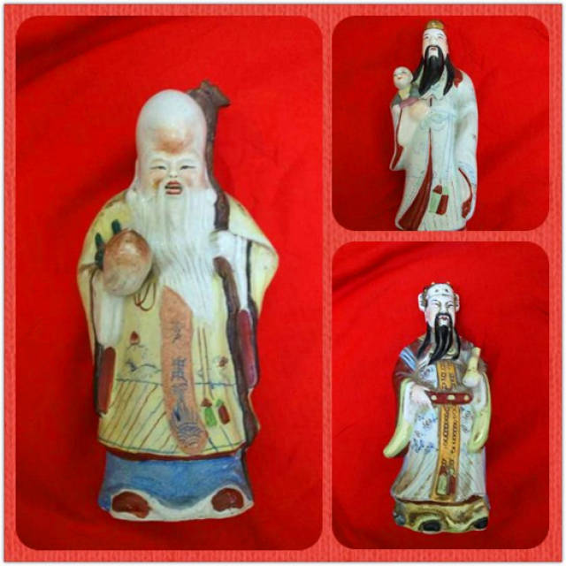 精品赏析—福禄寿三星雕塑瓷