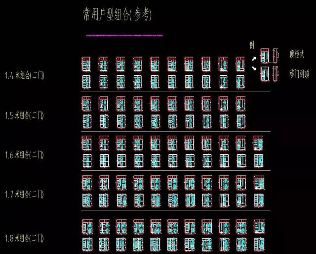 標準衣櫃繪圖設計cad圖庫 | 模塊組合設計步驟指引 | 櫥櫃衣櫃三維