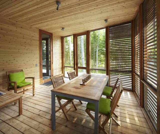 加拿大安大略省, 森林中一座"绿色木屋", 极简主义, 超温馨