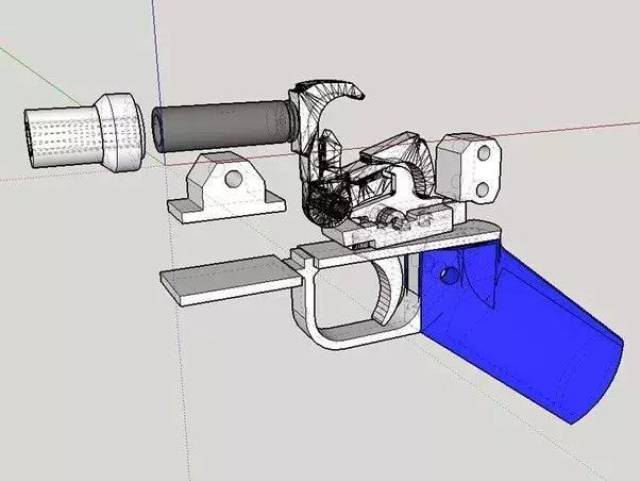 枪结构分析图3D图片