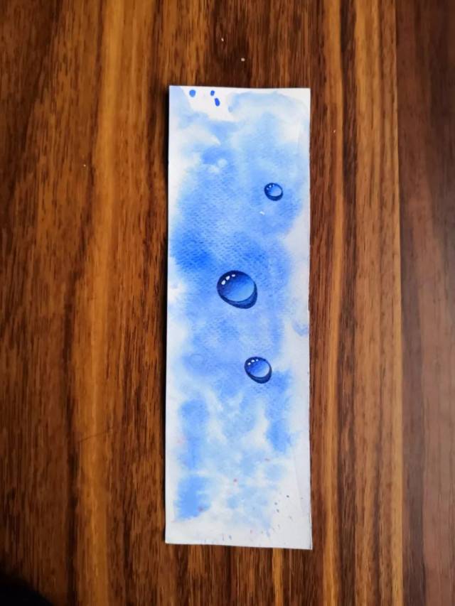 彩铅教程 美美的书签自己画—小水滴简单画法