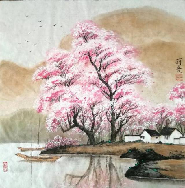 中国画后起之秀:画家李祥亮之一山水图