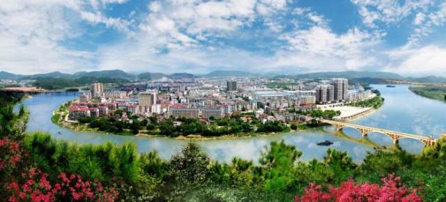 湖南省衡阳市衡东县县城鸟瞰图