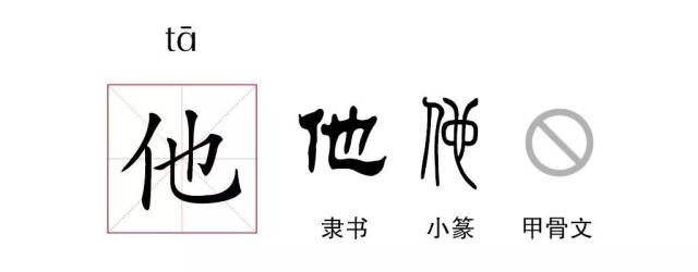 这里我们重点讲一下 他字.