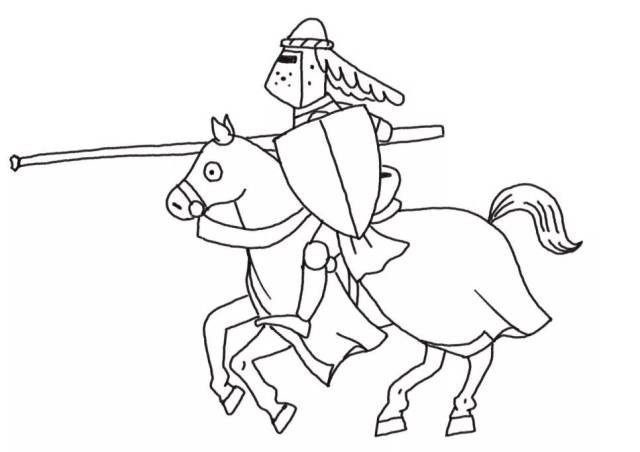 骑马的将军简笔画图片
