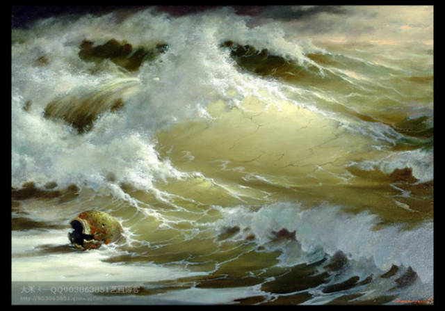 俄羅斯畫家george dmitriev《大海~海浪》系列油畫作品欣賞