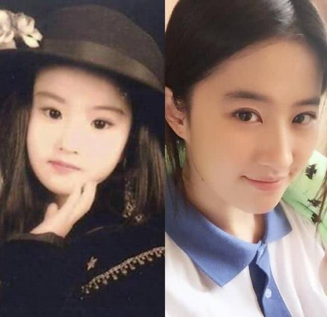 关晓彤和刘亦菲是从小美到大,张雪迎长大后逆袭变美了!