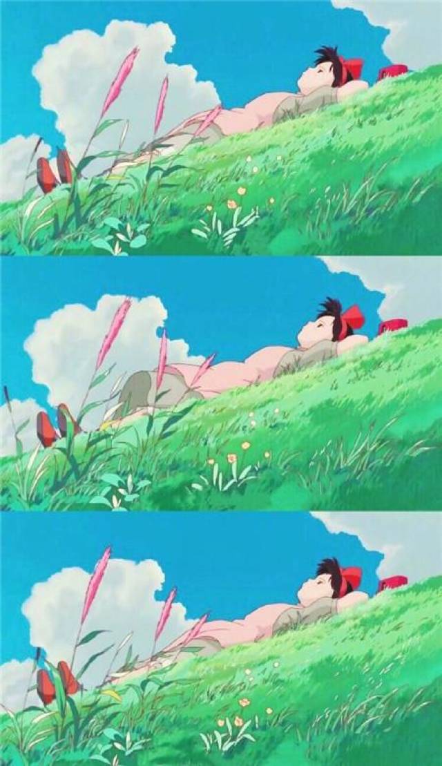 宫崎骏动画电影《魔女宅急便》拼接手机壁纸图片9p