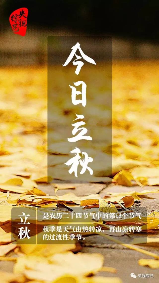 【网络中国节】今日立秋!