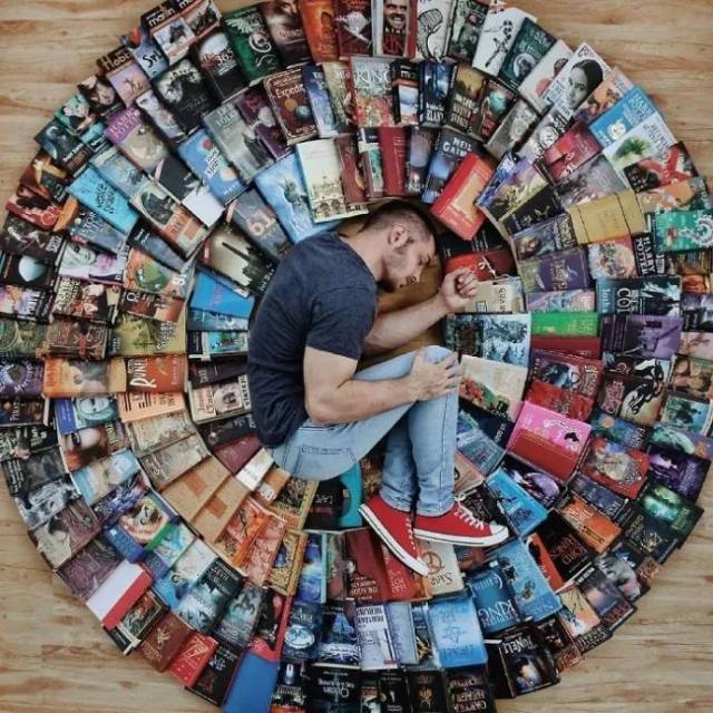 his massive library into art and his 120k instagram followers