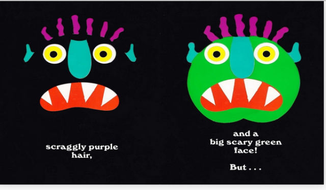 scraggly purple hair