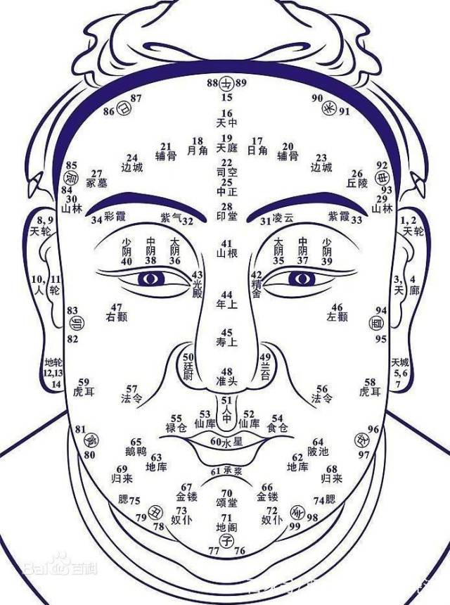 面部风水图凹陷图片