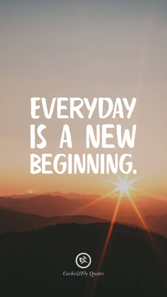 每一天都是一个新的开始.