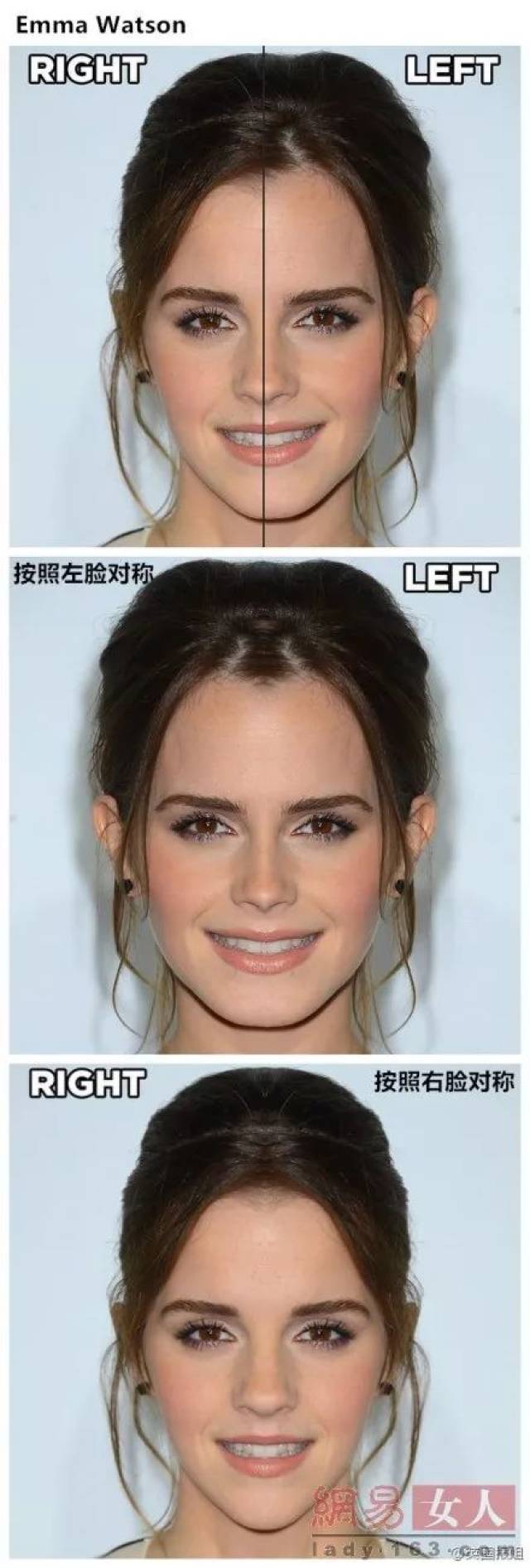 左右脸不对称发型图片