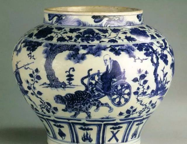 元青花,红釉瓷器,元末明初青花碗_大山谷图库