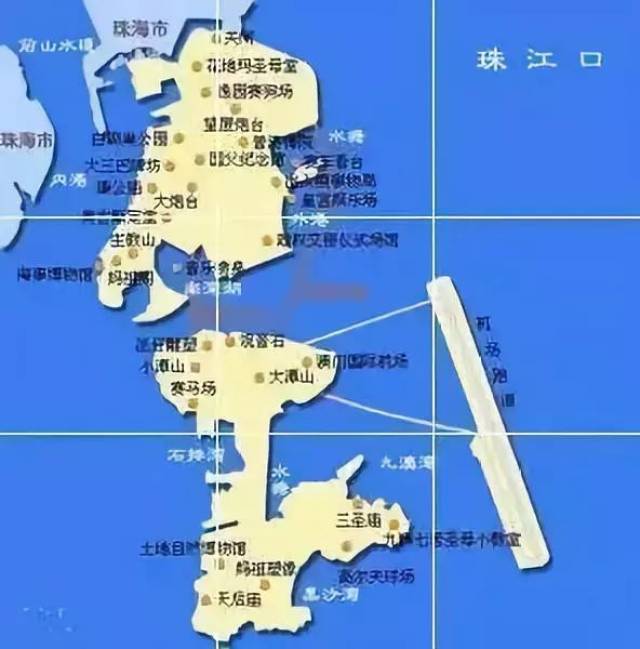 澳门由四个部份组成:与中国大陆连接的澳门半岛,以及位于珠江口南中国