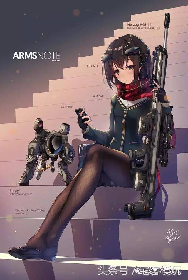 由绘师「深井凉介」创作的画集《arms note》是以一个虚构的现代世界
