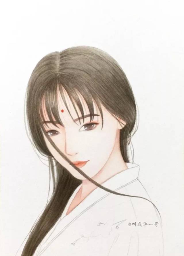 今天教你画古风佳人