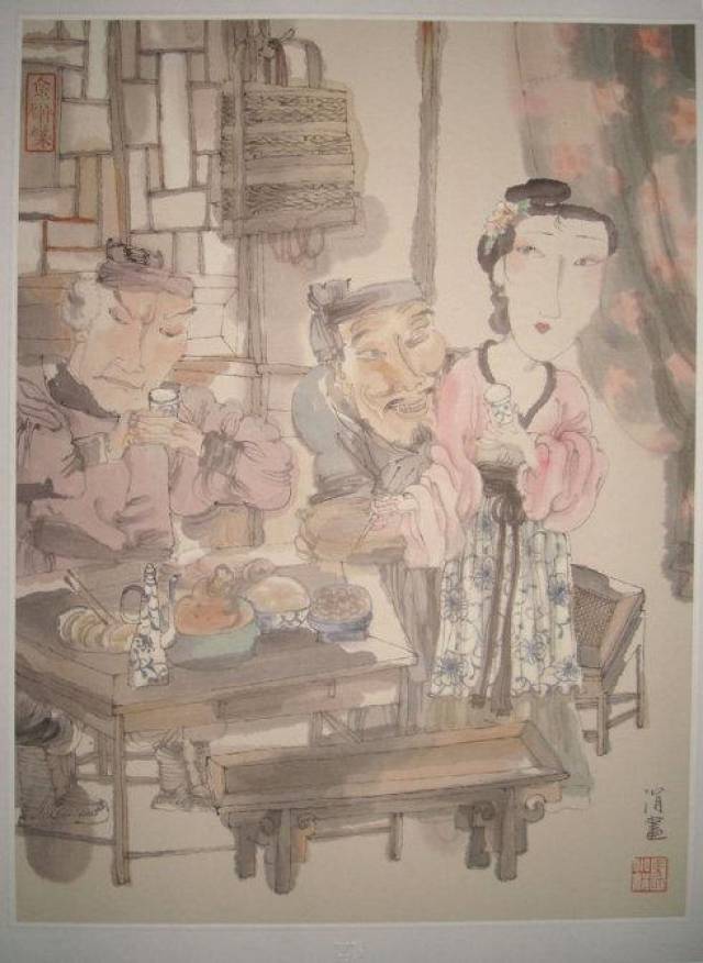 江南女画家马小娟笔下的金瓶梅人物,性感妩媚!