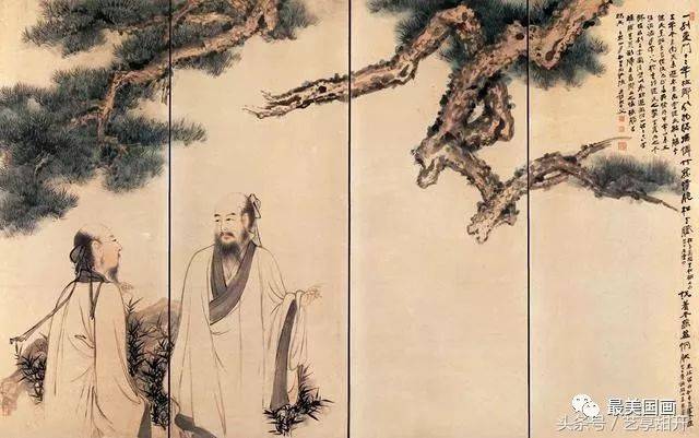 张大千人物画100幅，形态各异，各种范，精美漂亮，叹服！_图文