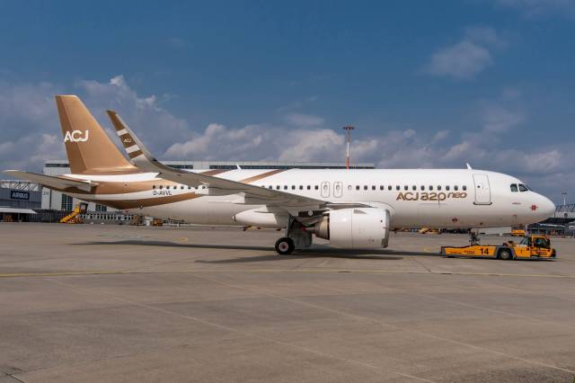 首架空客acj320neo公务机总装完成 计划第四季度交付客户