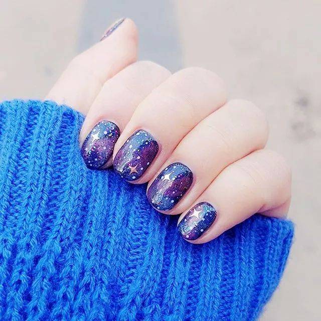 星空美甲,真好看