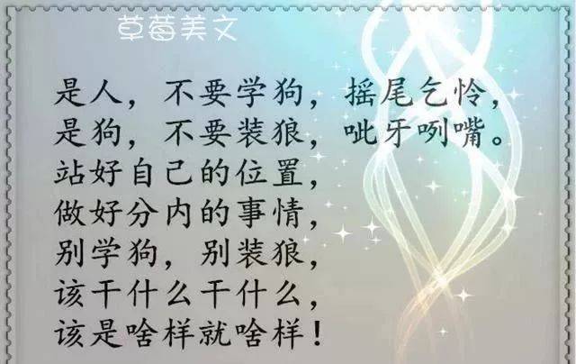 狗讨好狗摇尾巴,人讨好人说假话……太现实了,这就是人心
