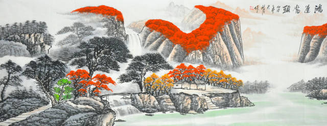 当代实力派画家秋月经典国画山水画赏析