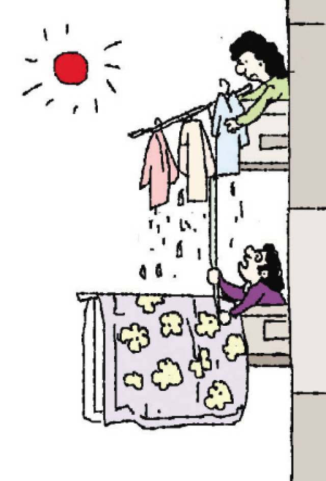 遇到楼上晒衣服往下滴水该怎么办