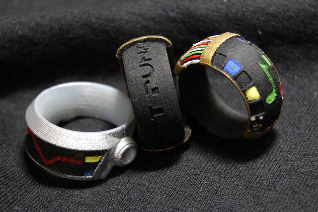 现代艺术首饰!国外音乐大师diy《传送门》戒指