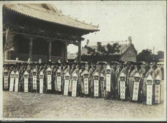 老照片民国隆重的祭孔仪式